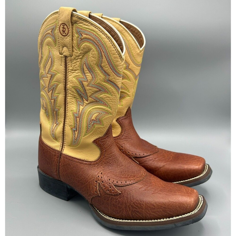 Tony Lama Leather Work Boots Pull-On Western Boot Men’s Size 8D